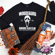 Load image into Gallery viewer, Woodsboro Film Club - Black Sweatshirt
