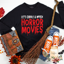 Load image into Gallery viewer, Cuddle &amp; Horror Movie - Black Sweatshirt
