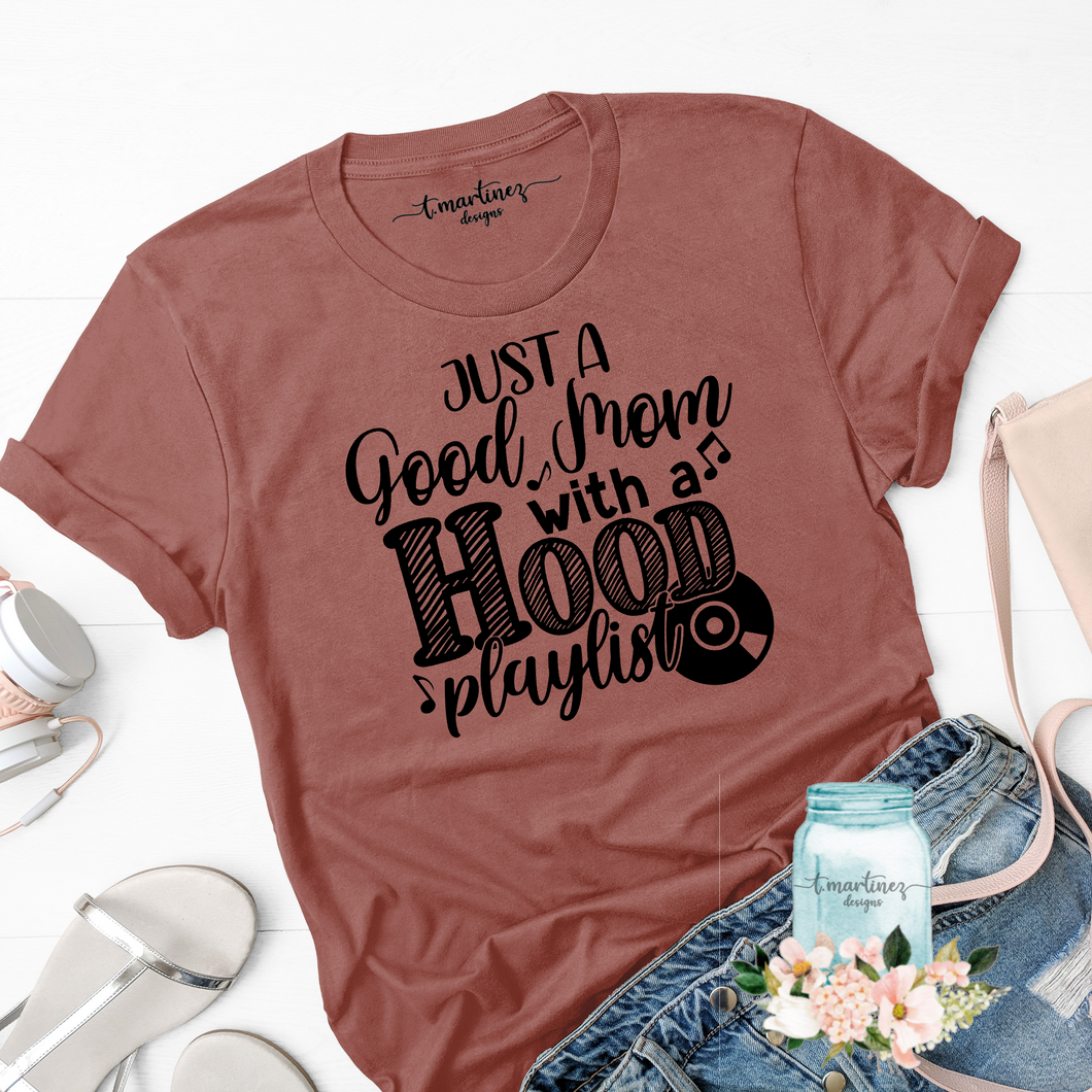 Hood Playlist - Mauve Relaxed Tee