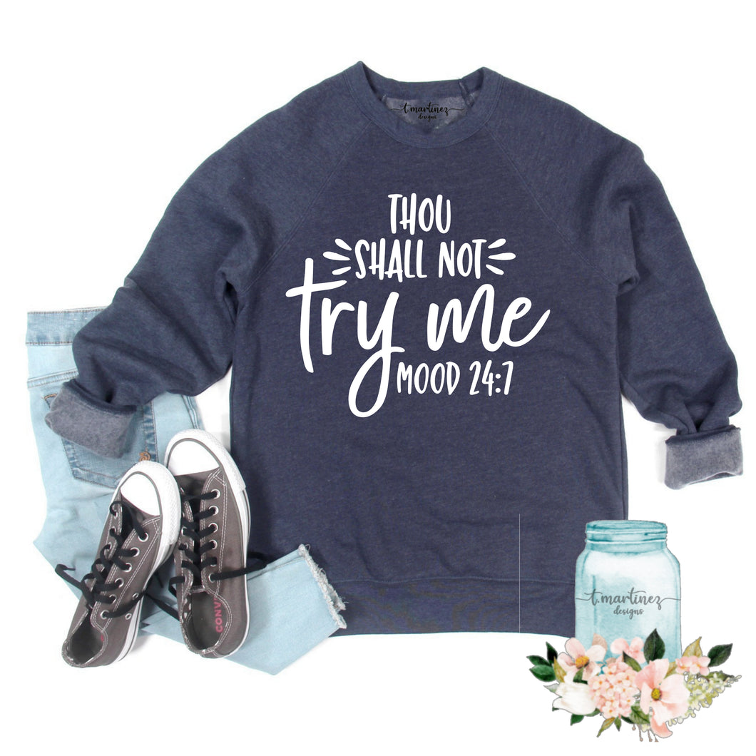 Thou Shall Not - Navy Sweatshirt